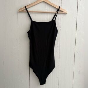 Wild Fable Black Ribbed Women’s Bodysuit